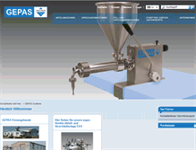 Tablet Screenshot of gepas-systeme.de